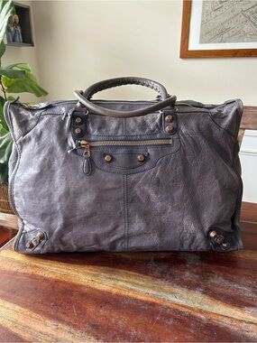 Balenciaga Jacynthe Giant 12 Rosegold Arena Weekender Bag